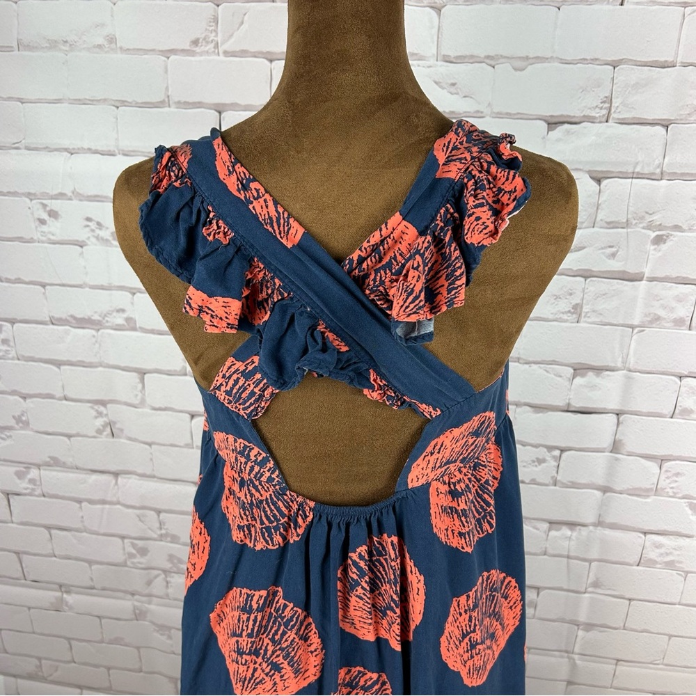 ARKITECT Shell Ruffle Maxi Dress Beachwear Summer Vacation Style - Picture 2 of 7